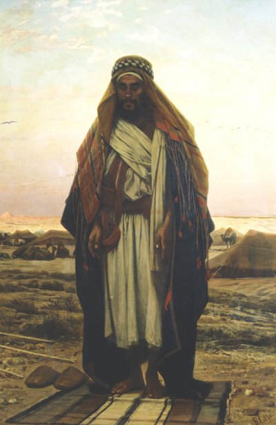 A Bedouin man at prayer by Stefano Ussi
